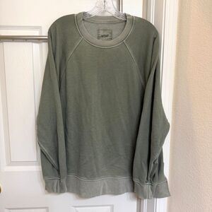 Aerie Oversized Crewneck Sweatshirt Olive Green Size Medium